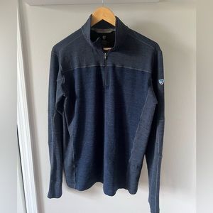 KUHL pullover quarter zip. Navy and grey
